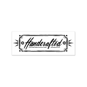 Handcrafted Label Rubber Stamp
