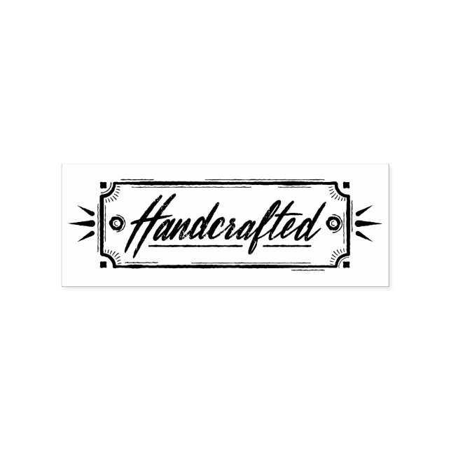 Handcrafted Label Rubber Stamp (Imprint)