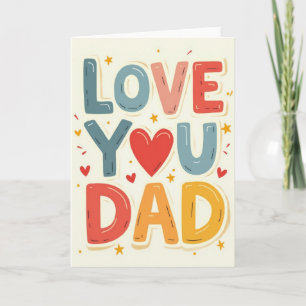 Handcrafted Love You Dad Card
