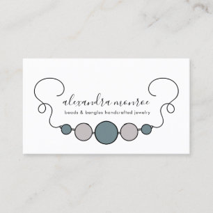 Handcrafted Necklace Logo   Jewellery Designer  Business Card