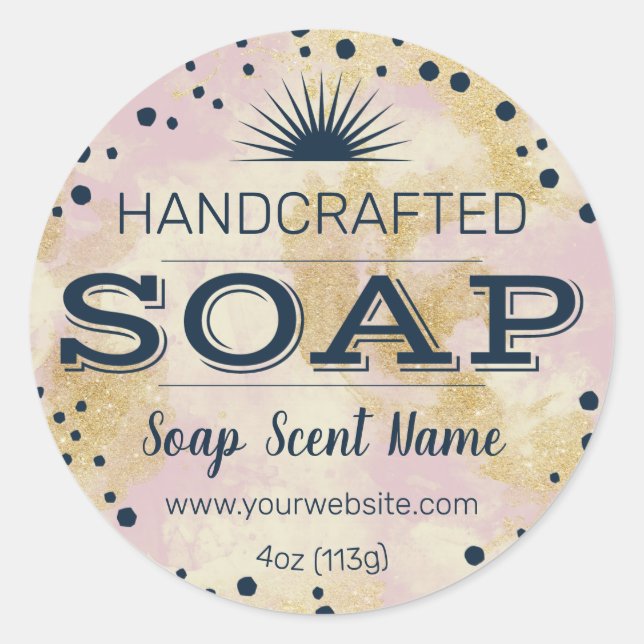 Handcrafted Round Soap Label (Front)