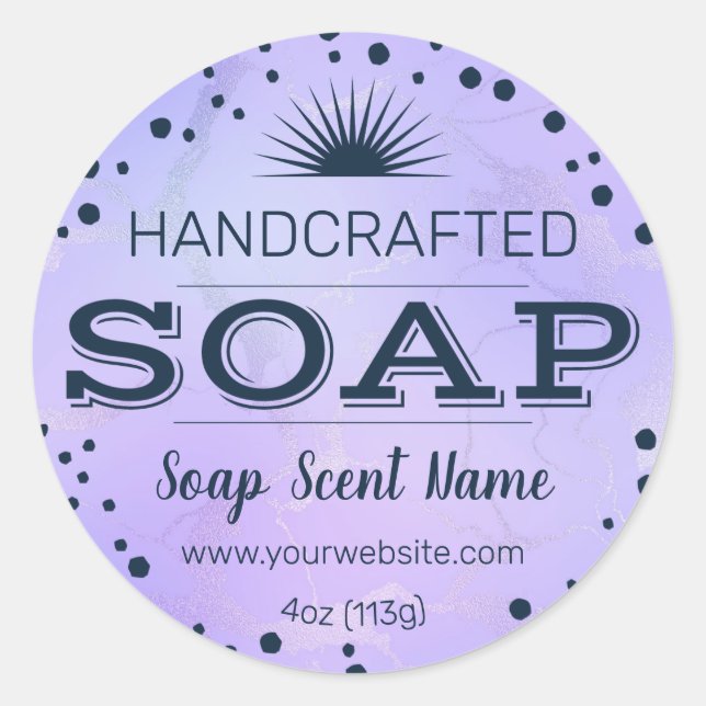 Handcrafted Round Soap Label (Front)