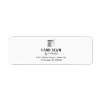 Handcrafted Sewing Logo Hand Lettered Return