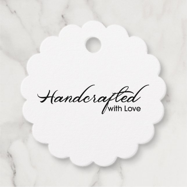 Handcrafted  with love tag (Front)