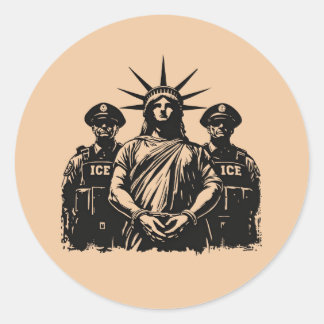 Handcuffed Statue Of Liberty - Abolish ICE Classic Round Sticker