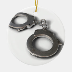 Handcuffs Ceramic Ornament