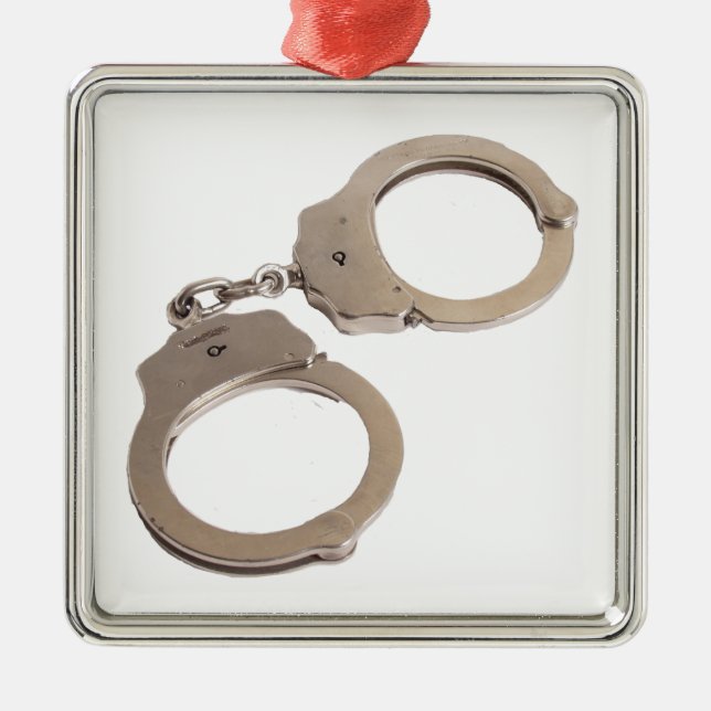 Handcuffs Metal Ornament (Front)