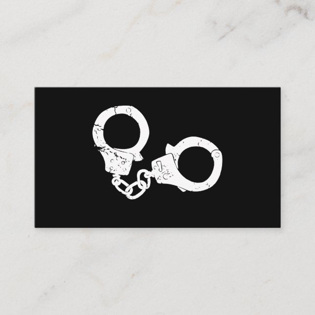 Handcuffs Police Law Enforcement Protect Serve Arr Business Card (Front)