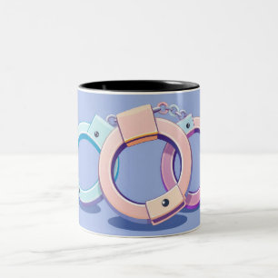 Handcuffs Two-Tone Coffee Mug