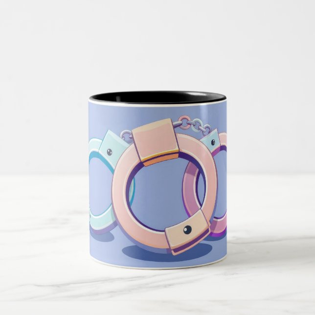 Handcuffs Two-Tone Coffee Mug (Center)