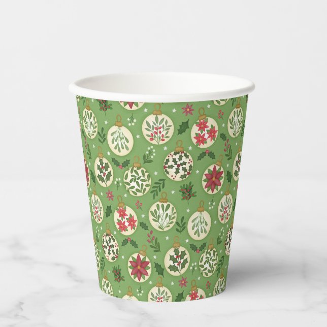 HandDrawn Christmas Ornament Paper Cups (Front)
