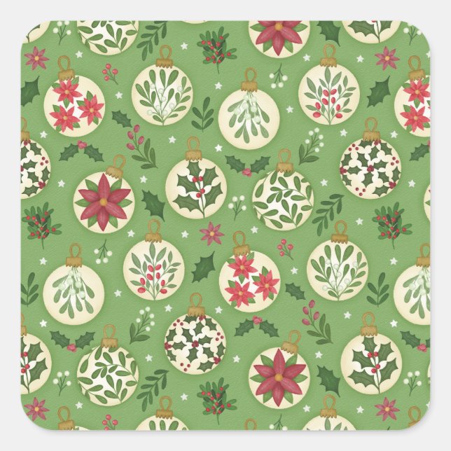 HandDrawn Christmas Ornament Sticker (Front)