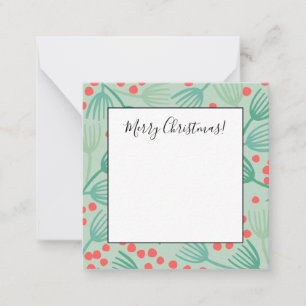 Handdrawn Christmas Tree Evergreen Pine Needles Card