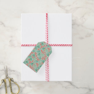 Handdrawn Christmas Tree Evergreen Pine Needles Gift Tags