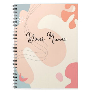 Handdrawn Contemporary Abstract Background Notebook