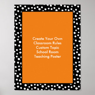 Handdrawn Style Dots Customisable Classroom Poster