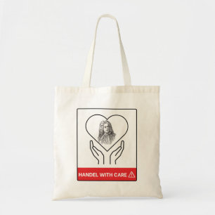 HANDEL WITH CARE Funny Classical Music Composer Tote Bag