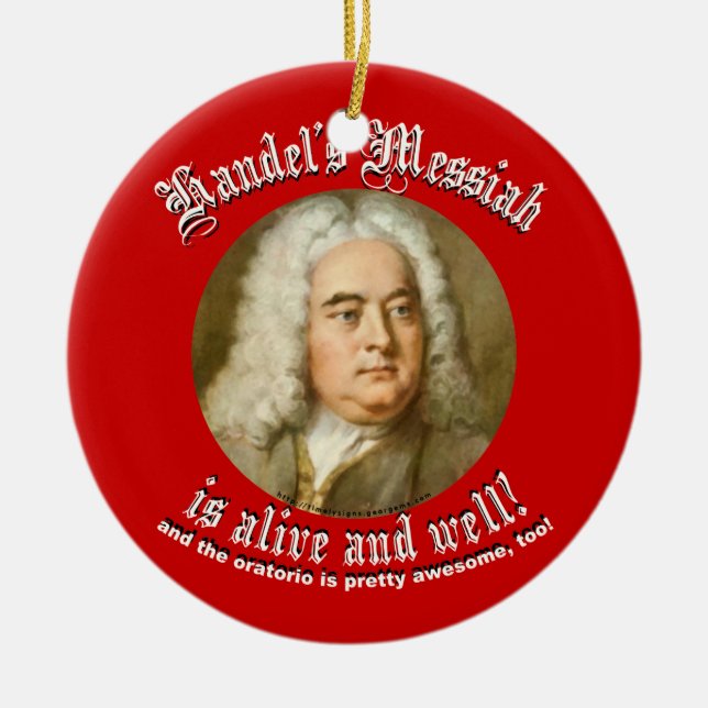 Handel's Messiah Ceramic Tree Decoration (Front)