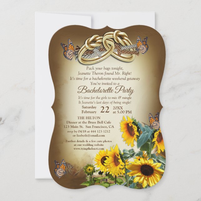 Handfasting Bachelorette Invitation (Front)