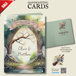 HANDFASTING CARD PERSONALIZED PAGAN CELTIC DRUID🌿