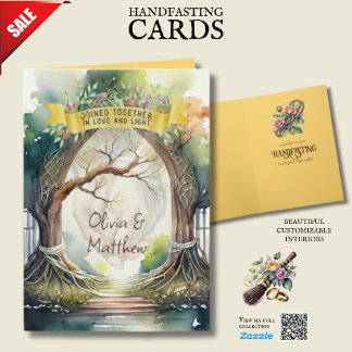 HANDFASTING CARD PERSONALIZED PAGAN WICCAN 🌿