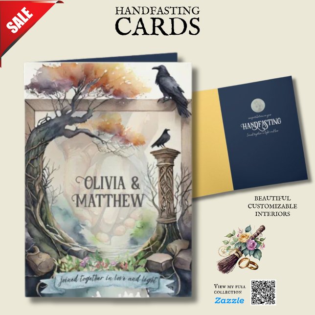 HANDFASTING CARD PERSONALIZED TREE RAVENS 🌿 (Creator Uploaded)