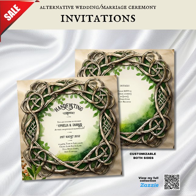HANDFASTING INVITATIONS CELTIC KNOTS KRAFT (Creator Uploaded)