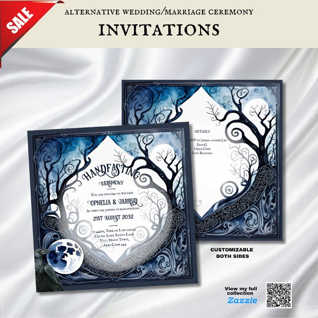 HANDFASTING INVITATIONS DRUID CELTIC WICCA MOON (Creator Uploaded)