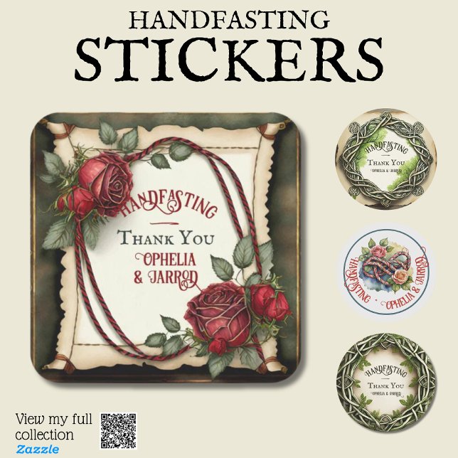 HANDFASTING STICKERS FOR FAVORS ENVELOPES CORD (Creator Uploaded)