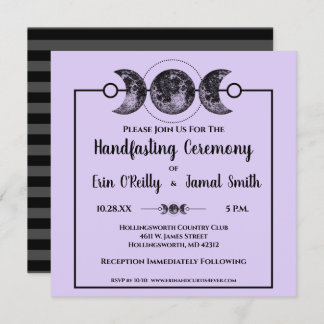 Handfasting Wedding Invitation Wicca Pagan Celtic