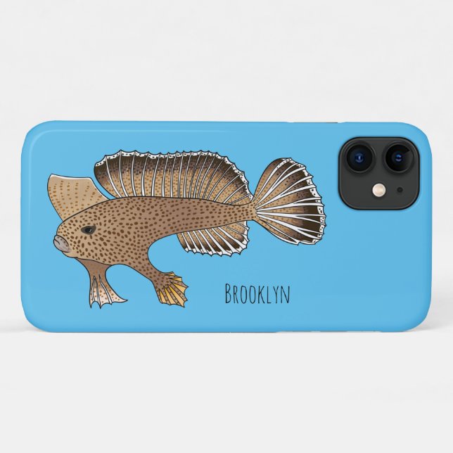Handfish cartoon illustration Case-Mate iPhone case (Back (Horizontal))