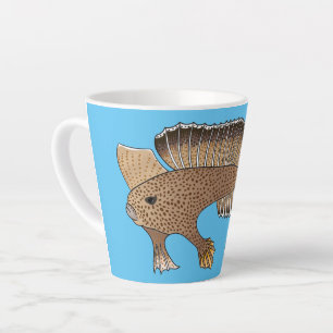 Handfish cartoon illustration latte mug