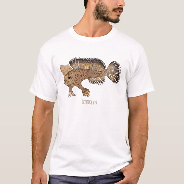 Handfish cartoon illustration T-Shirt (Front)