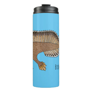 Handfish cartoon illustration thermal tumbler