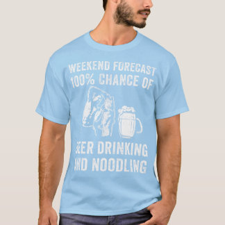 Handfishing Catfish Noodling Beer Hand Fishing Red T-Shirt