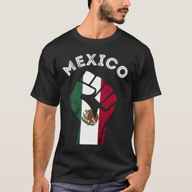 Handfist Mexican Flag Mexico Mexican Pride Mexican T-Shirt (Front)
