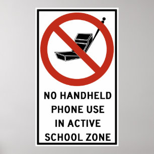 Handheld Phone Use Prohibited Poster