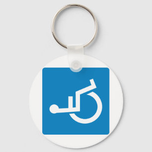 Handicap Accessibility Highway Sign Key Ring