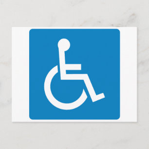 Handicap Accessibility Highway Sign Postcard