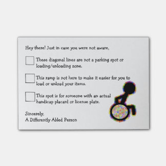 Handicap Car Post-It. Post-it Notes
