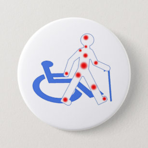 Handicap invisible / Visible 7.5 Cm Round Badge