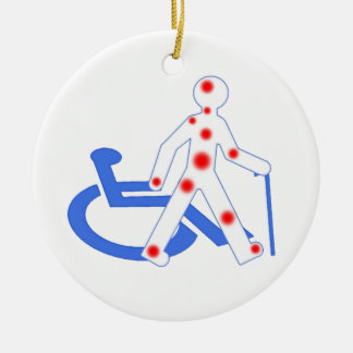 Handicap invisible / Visible Ceramic Ornament