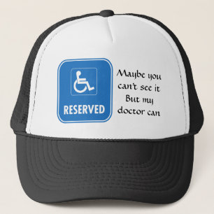 Handicap Parking Sign Trucker Hat