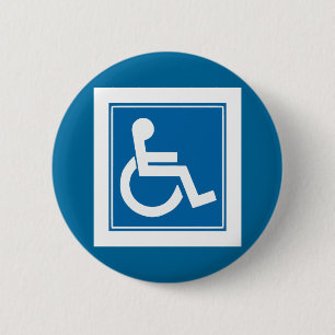 Handicap Sign 6 Cm Round Badge
