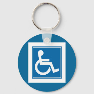 Handicap Sign Key Ring