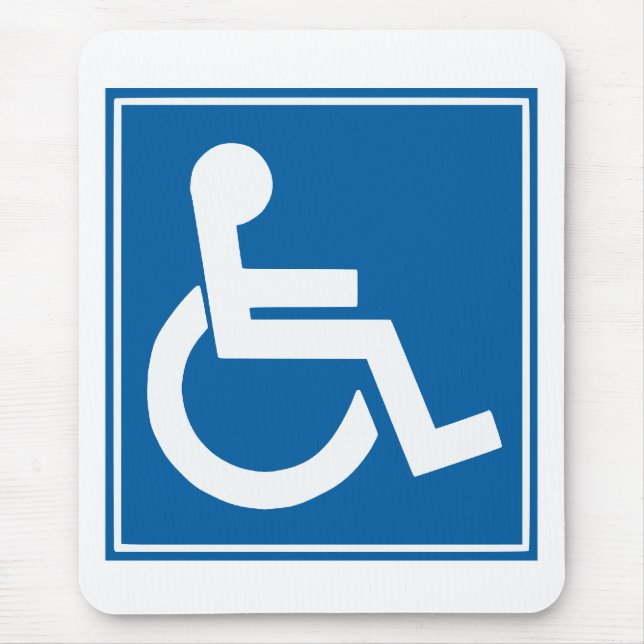 Handicap Sign Mouse Pad (Front)