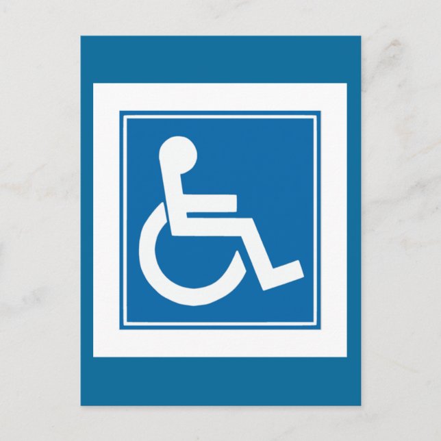 Handicap Sign Postcard (Front)