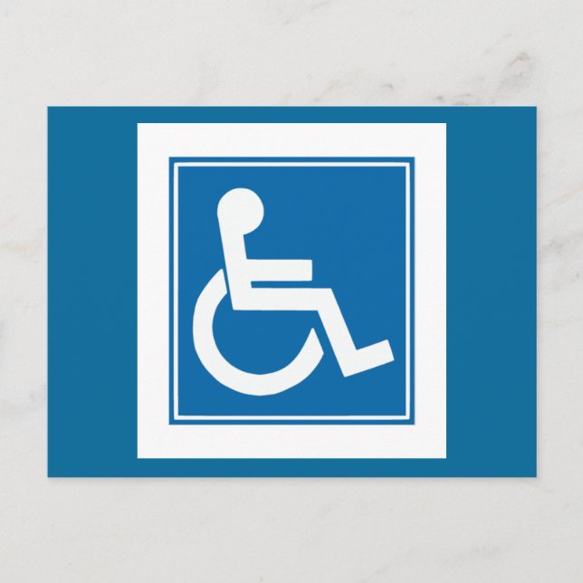 Handicap Sign Postcard (Front)