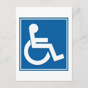 Handicap Sign Postcard