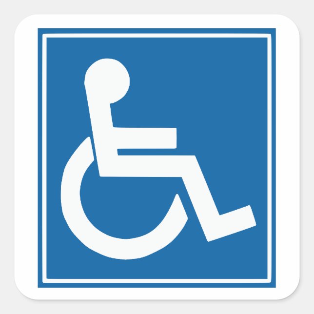 Handicap Sign Stickers (Front)